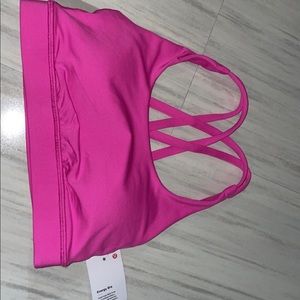NWT pow pink lululemon energy sports bra size 2